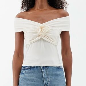 Reformation Cream Sleeveless Top